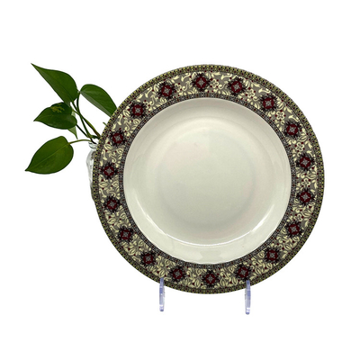 Durable Melamine Round Plate Tasteless Ripple Dinnerware Salad Plate