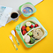 Bamboo Fiber Childrens Dinner Set With Cute Animal Design And FDA Level