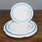 Blue Melamine Dinner Plates With Pattern In Two Colors Dishware Safe Ceramic Finish