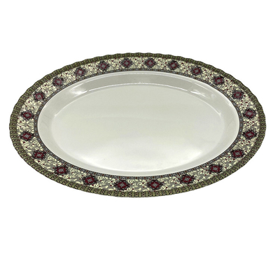 17" Melamine Plate Dinnerware Oval Shape For Household And Restaurant