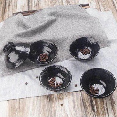 Dishwasher Safe Black Melamine Soup Bowl With Durable Construction