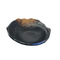 Large Irregular Shape Melamine Serving Bowl Black Color With Swell Pattern
