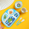 Kids Melmaine Dinnerware Set BPA Free Plastic Dishwasher Non Toxic